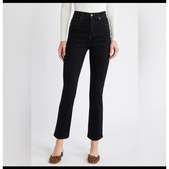 Veronica Beard Denim - Veronica Beard Women's Alenah Slim Straight High Rise Jeans Size 27 Onyx Black